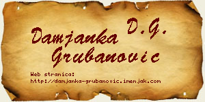 Damjanka Grubanović vizit kartica